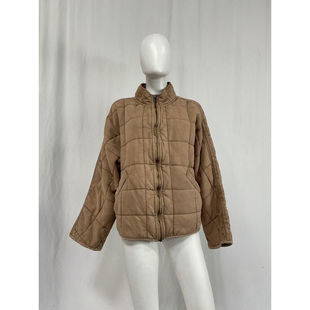 Free People Quilted Taupe Jacket - Picture 2 of 5